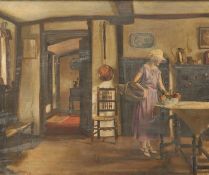 ALFRED LYNDON GRACE (1867-1942) INTERIOR SCENE OVEYS FARM, COOKHAM