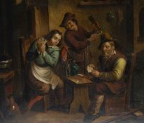 MANNER OF DAVID TENIERS (19TH CENTURY) TAVERN SCENE WITH CARD PLAYERS