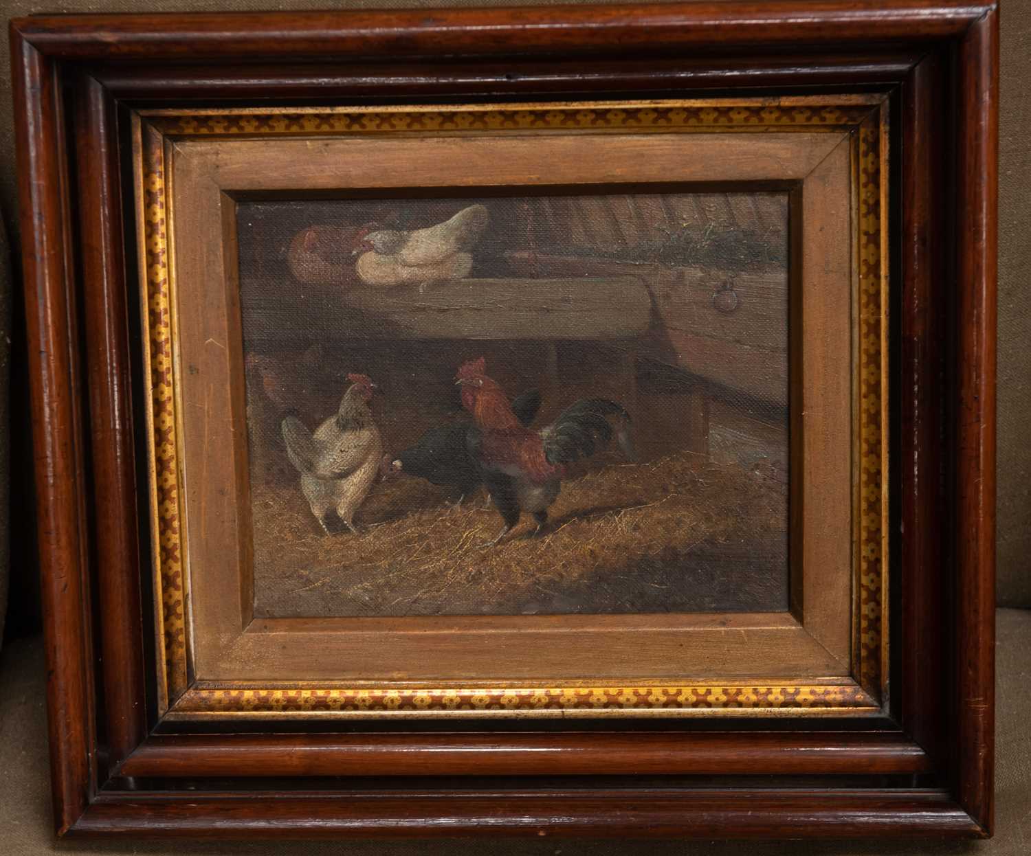 E VICTOR (19TH CENTURY) CHICKENS IN THEIR PENS, A PAIR - Image 6 of 7