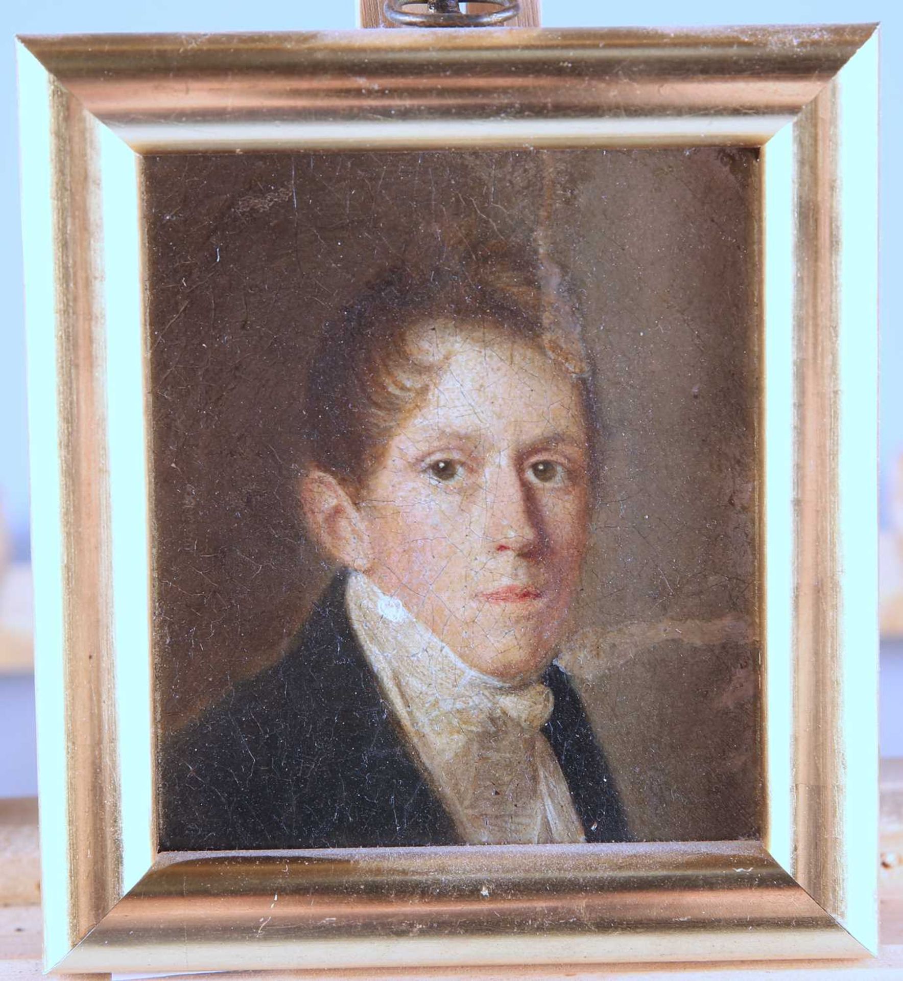 19TH CENTURY ENGLISH SCHOOL PORTRAIT MINIATURE OF A MAN - Bild 2 aus 7