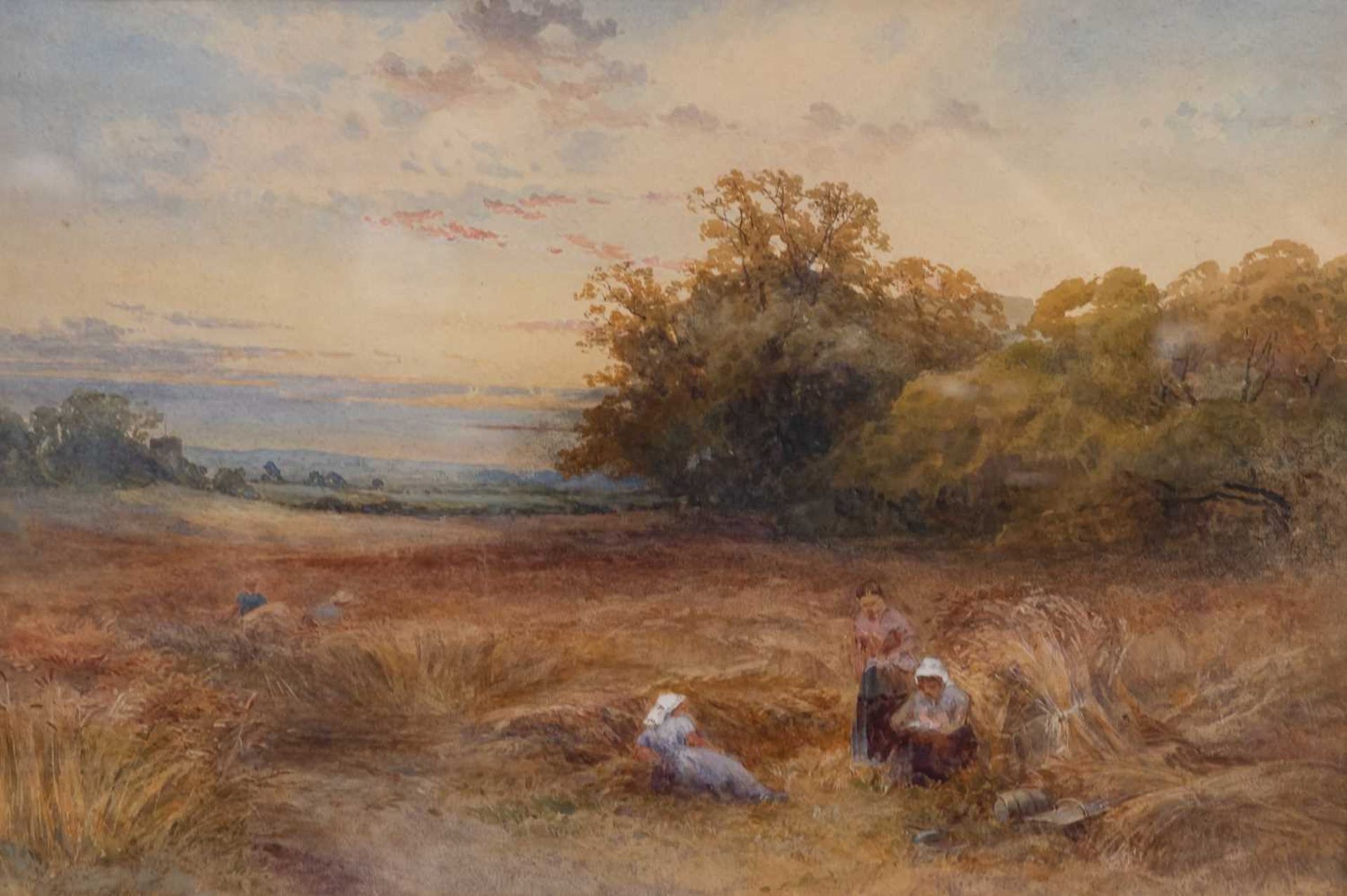 FRANK GRESLEY (1855-1936) CUTTING THE HAY