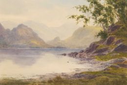 EDWARD H THOMPSON (1879-1949) THE JAWS OF BORROWDALE, DERWENTWATER AND EVENTIDE RYDAL WATER