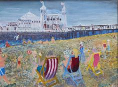 ATTRIBUTED TO FRED YATES (1922-2008) BRIGHTON BEACH