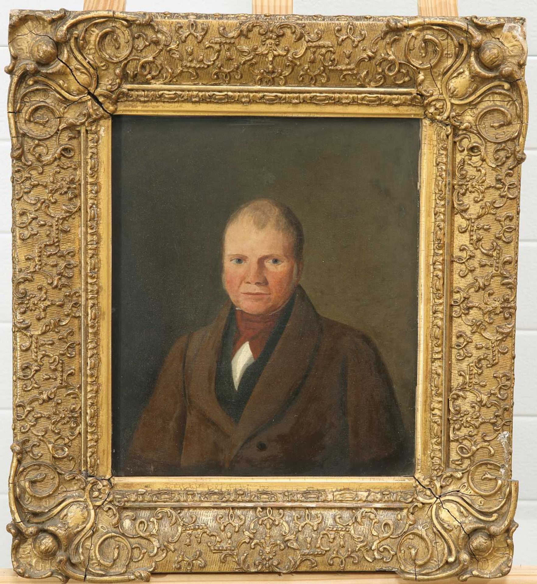 19TH CENTURY ENGLISH SCHOOL PORTRAIT OF A GENTLEMAN - Bild 2 aus 3