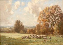 WILLIAM CHARLES RUSHTON (1860-1921) GRAZING SHEEP