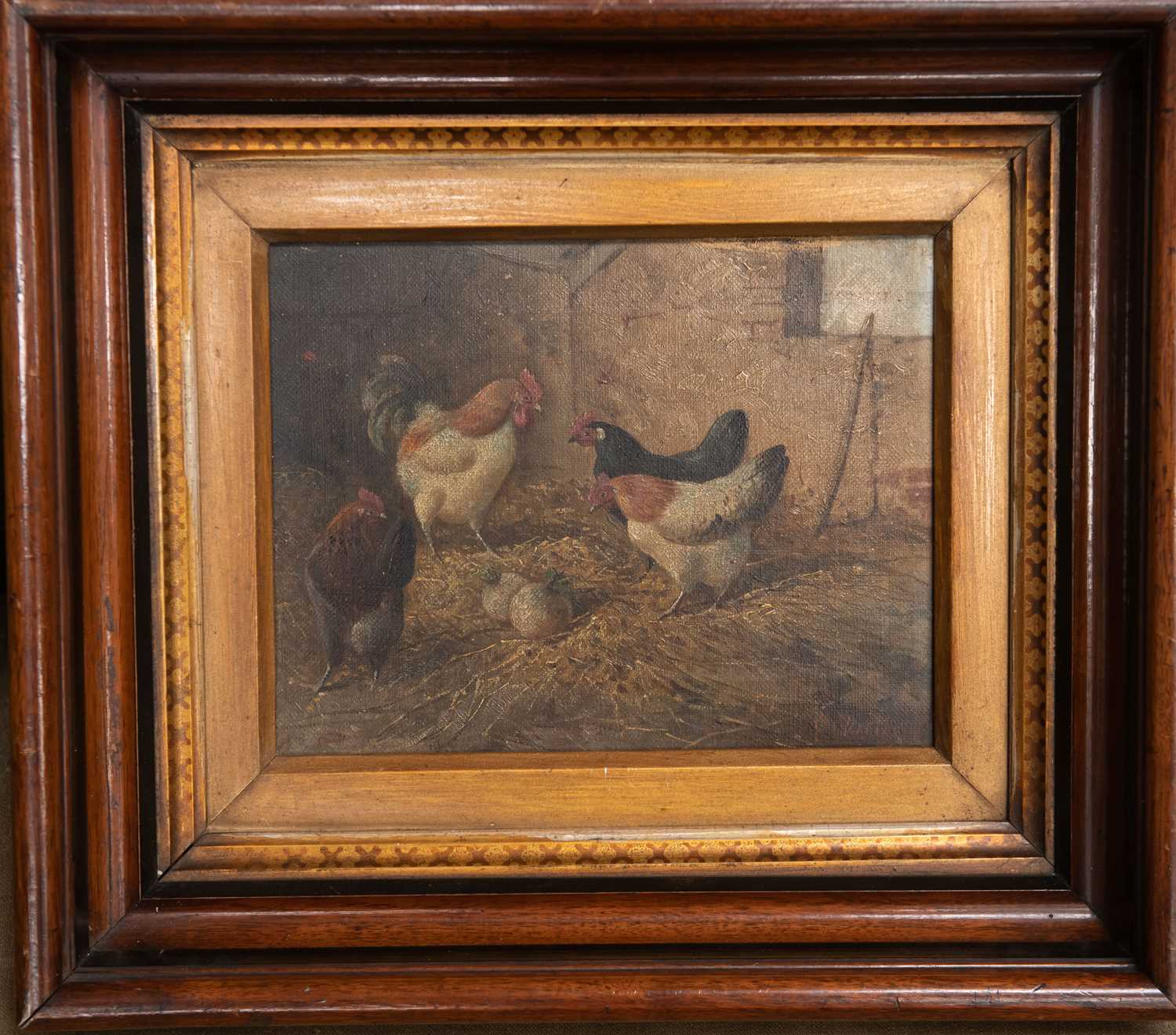 E VICTOR (19TH CENTURY) CHICKENS IN THEIR PENS, A PAIR - Image 3 of 7