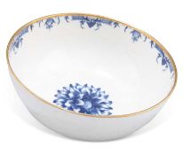 A WORCESTER BLUE AND WHITE SLOP BOWL, CIRCA 1765-70