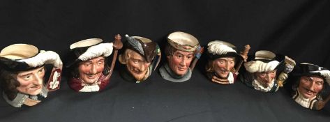 NINE ROYAL DOULTON CHARACTER JUGS