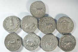9x silver antoninianii, celebrating the 1000th anniversary of the founding of Rome in 249 CE