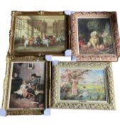 FOUR LARGE FURNISHING PRINTS