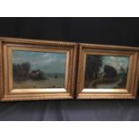 A PAIR OF LANDSCAPE PAINTINGS