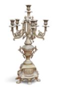 A PERIOD STYLE LARGE GILT-COMPOSITION CANDELABRUM