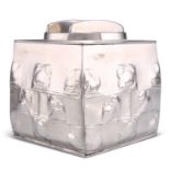 A LIBERTY & CO TUDRIC PEWTER BISCUIT BOX, DESIGNED BY ARCHIBALD KNOX