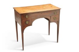 A GEORGE III MAHOGANY KNEE-HOLE DRESSING TABLE