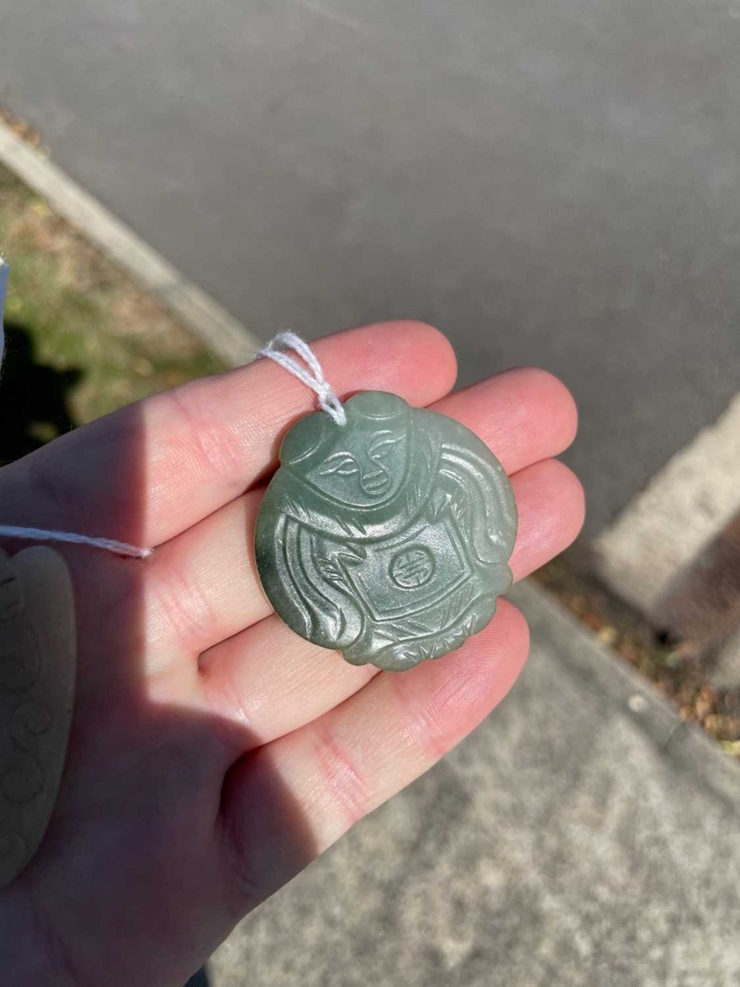 TWO JADE PENDANT PLAQUES - Image 6 of 8