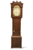 A 19TH CENTURY MAHOGANY AND OAK 30-HOUR LONGCASE CLOCK, SIGNED JOSH WOOD, KINGS CROSS