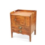 A GEORGE III STRING-INLAID MAHOGANY NIGHTSTAND