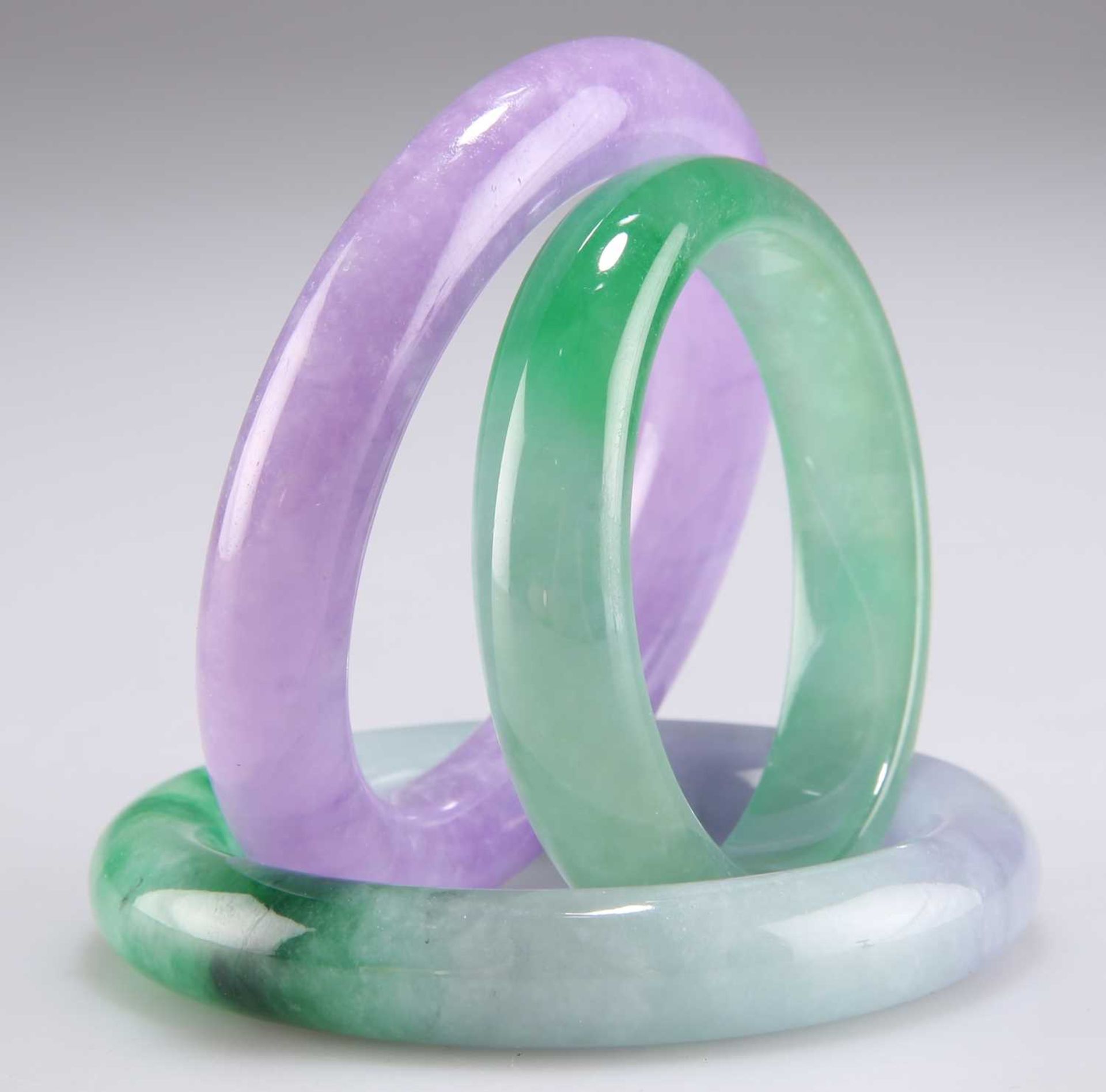 THREE JADE BANGLES - Image 2 of 2