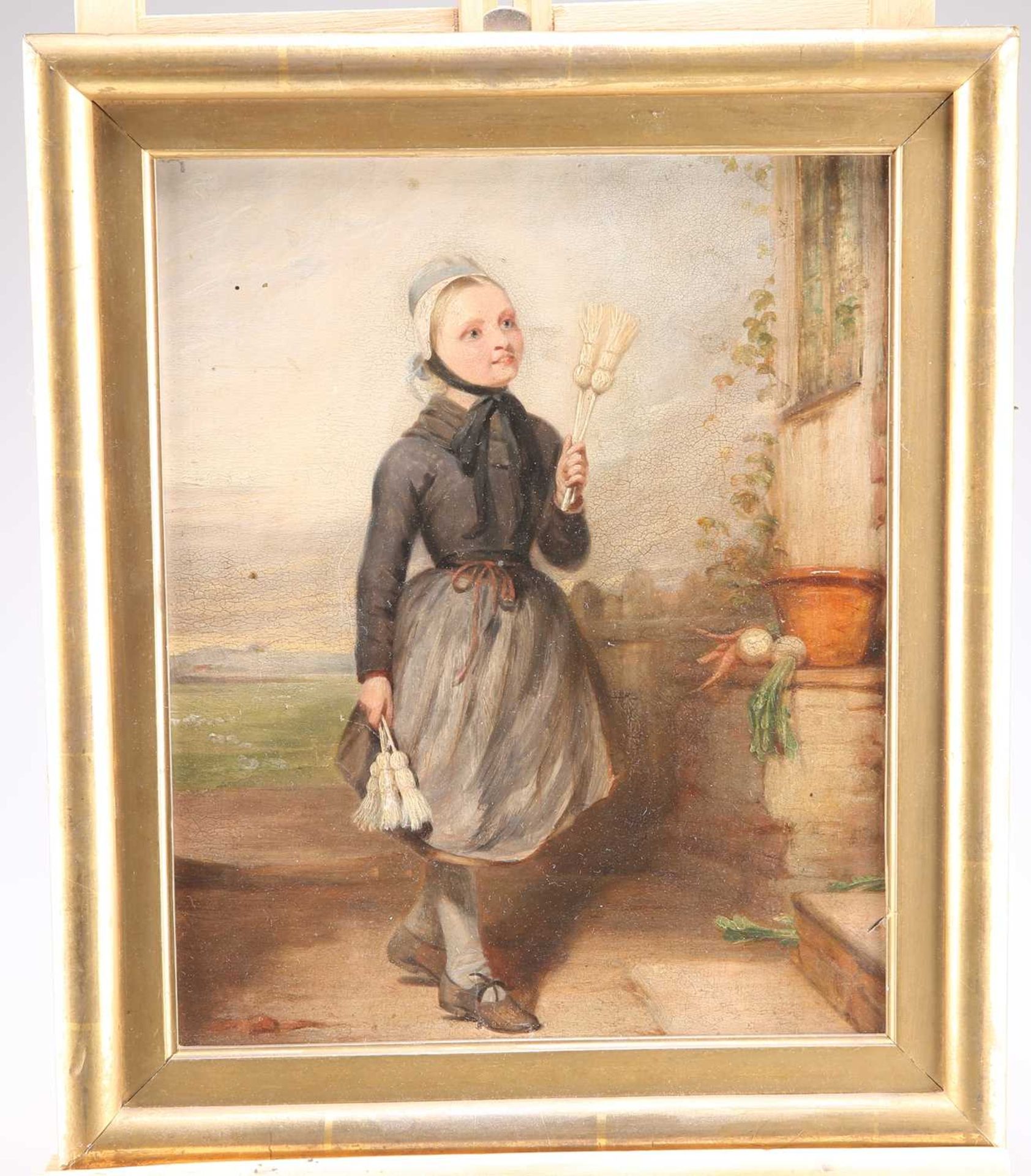 19TH CENTURY BRITISH SCHOOL PORTRAIT OF A GIRL - Bild 2 aus 2