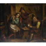 MANNER OF DAVID TENIERS (19TH CENTURY) TAVERN SCENE WITH CARD PLAYERS