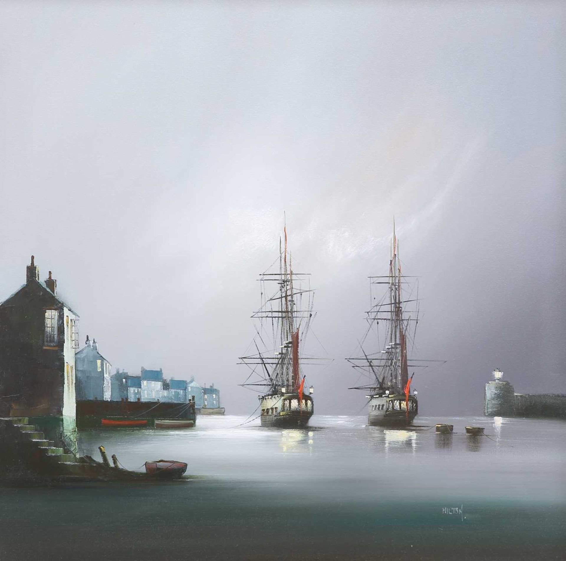 BARRY HILTON (B1941) MOONLIT HARBOUR