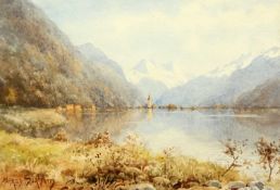 ALFRED DURHAM (EARLY 20TH CENTURY) SWISS LAKE