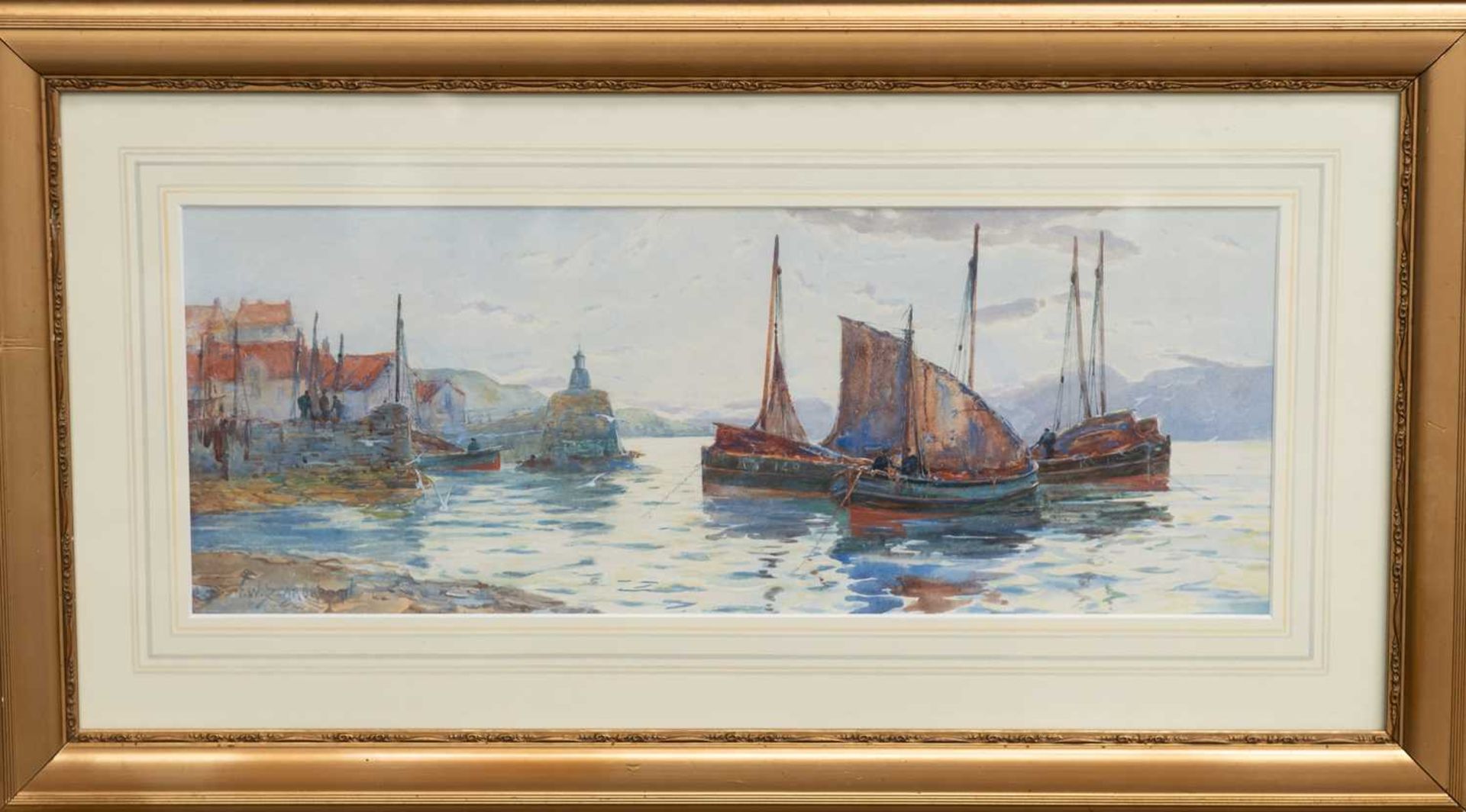 FRANK WILLIAM SCARBROUGH (1860-1939) SCOTTISH FISHING BOATS - Bild 2 aus 4