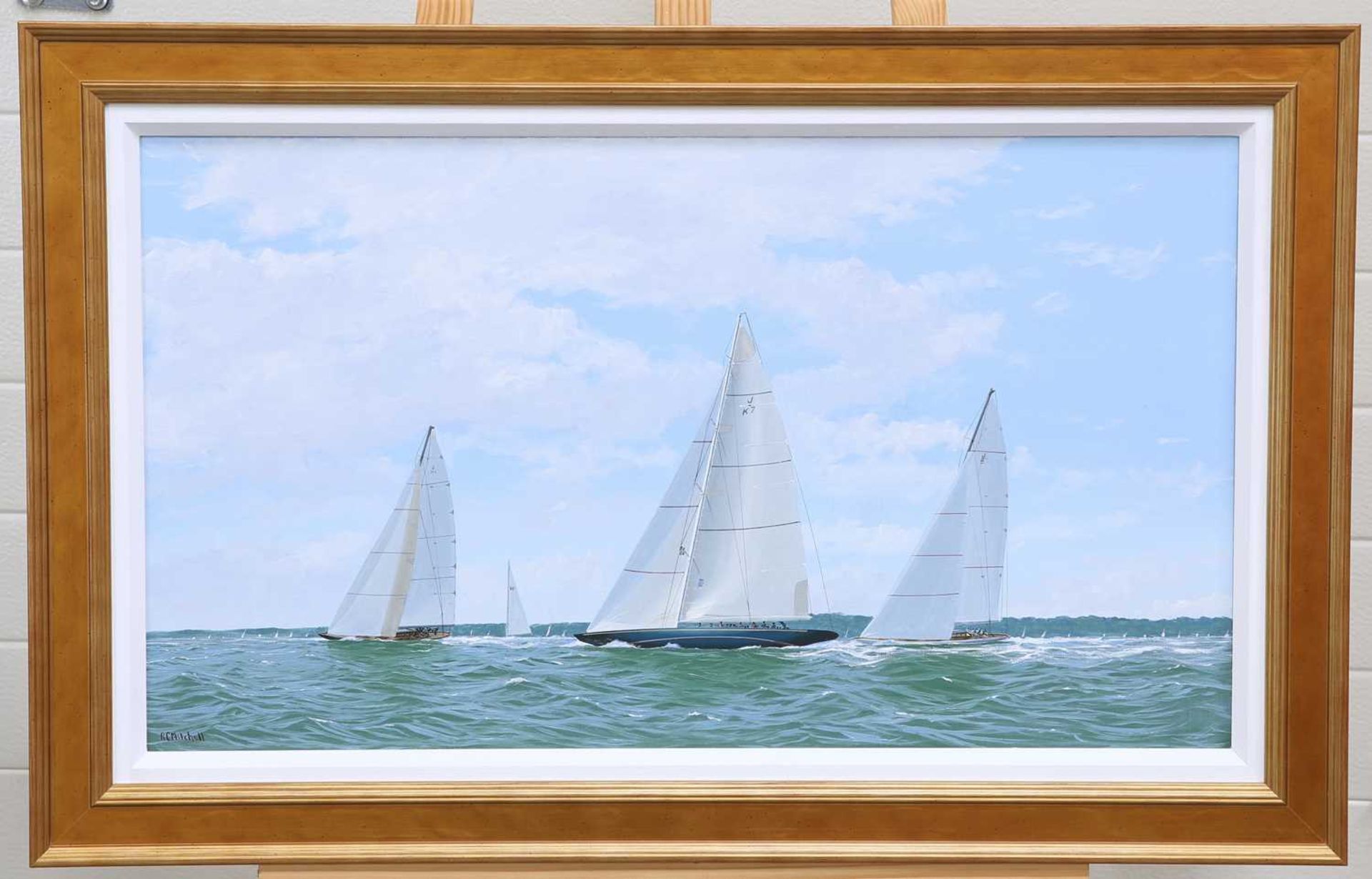 RON CHARLES MITCHELL (B 1960) THE SOLENT J CLASS REGATTA 2012, LIONHEART VALSHEDA AND RANGER - Image 2 of 2