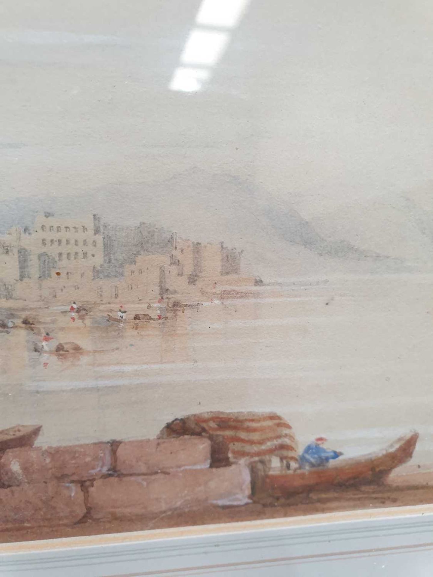 19TH CENTURY SCHOOL MEDITERRANEAN COAST SCENE - Bild 3 aus 6