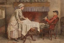 GEORGE GOODWIN KILBURNE (BRITISH 1839-1924) SETTING THE TABLE