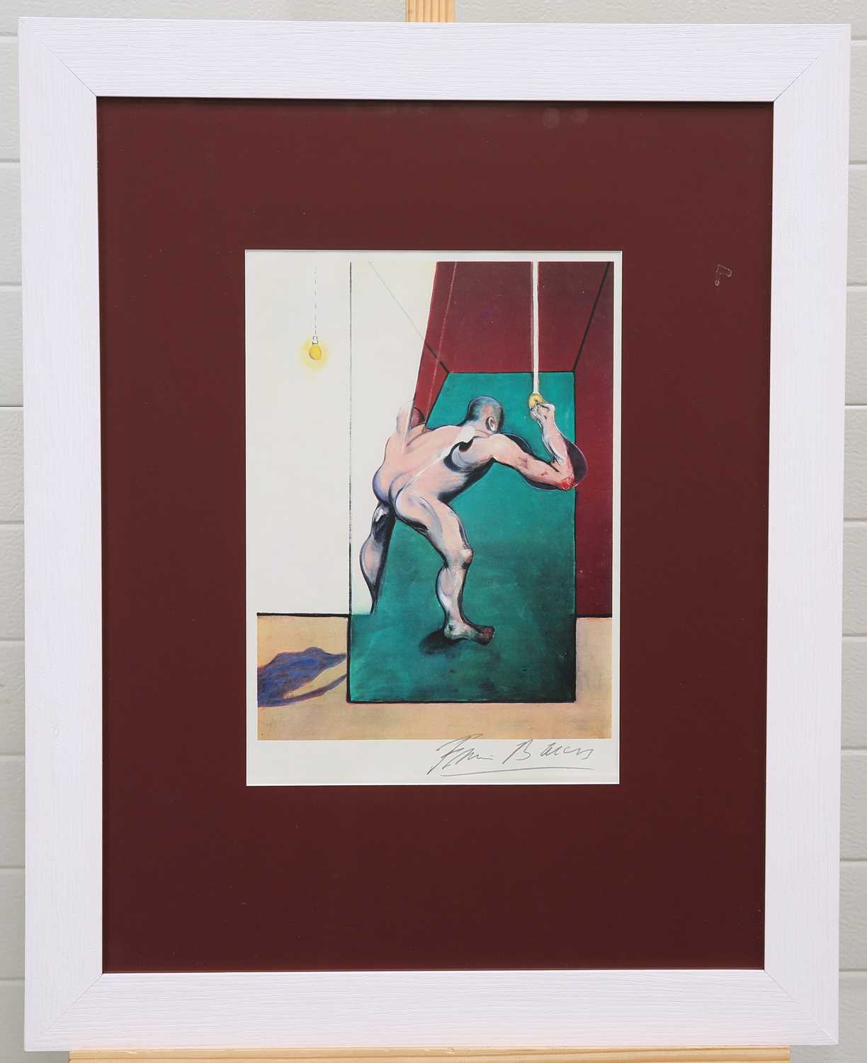 AFTER FRANCIS BACON (1909-1992) STUDY FOR THE HUMAN BODY , MAN TURNING ON THE LIGHT 1973 - Image 2 of 2