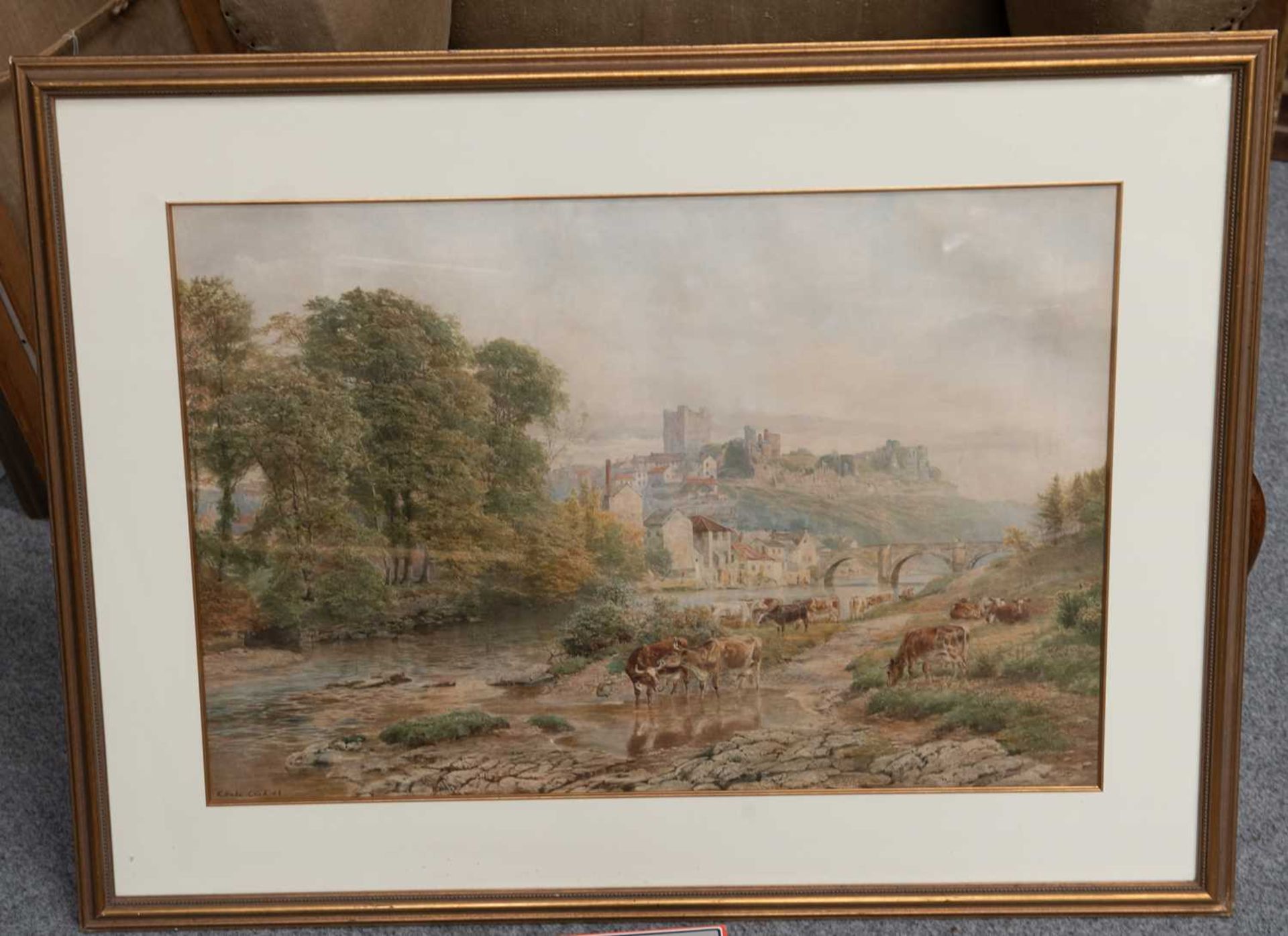 EBENEZER WAKE COOK (1843-1926) VIEW OF RICHMOND, NORTH YORKSHIRE - Image 2 of 3