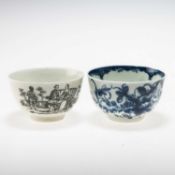 TWO WORCESTER TEA BOWLS