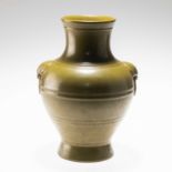 A CHINESE TEADUST-GLAZED VASE, ZUN