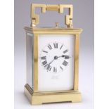 A 19TH CENTURY FRENCH BRASS CARRIAGE CLOCK