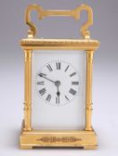 A FRENCH BRASS CARRIAGE CLOCK