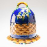 A MINTON STYLE MAJOLICA CHEESE DOME