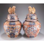 A LARGE PAIR OF JAPANESE IMARI VASES, 19TH CENTURY