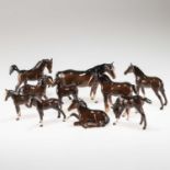 A GROUP OF BAY BESWICK AND ROYAL DOULTON EQUINE MODELS