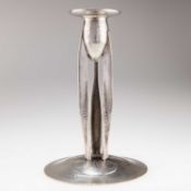 ARCHIBALD KNOX (1864-1933) FOR LIBERTY & CO, A TUDRIC PEWTER CANDLESTICK
