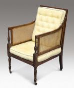 A REGENCY STYLE MAHOGANY BERGÈRE