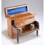 A VICTORIAN WALNUT NOVELTY WRITING BOX