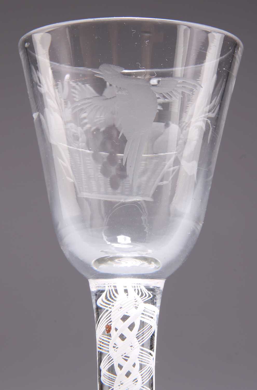 A MID-18TH CENTURY WINE GLASS - Image 2 of 2