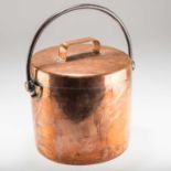 A 19TH CENTURY COPPER PAIL AND COVER