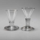 TWO 18TH CENTURY FIRING GLASSES