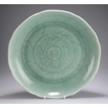 A CHINESE QIANLONG PERIOD CELADON DISH