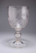 A VICTORIAN GLASS GOBLET