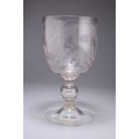 A VICTORIAN GLASS GOBLET