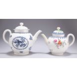 TWO 18TH CENTURY WORCESTER TEAPOTS