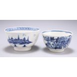 A GROUP OF 18TH CENTURY BLUE AND WHITE WORCESTER